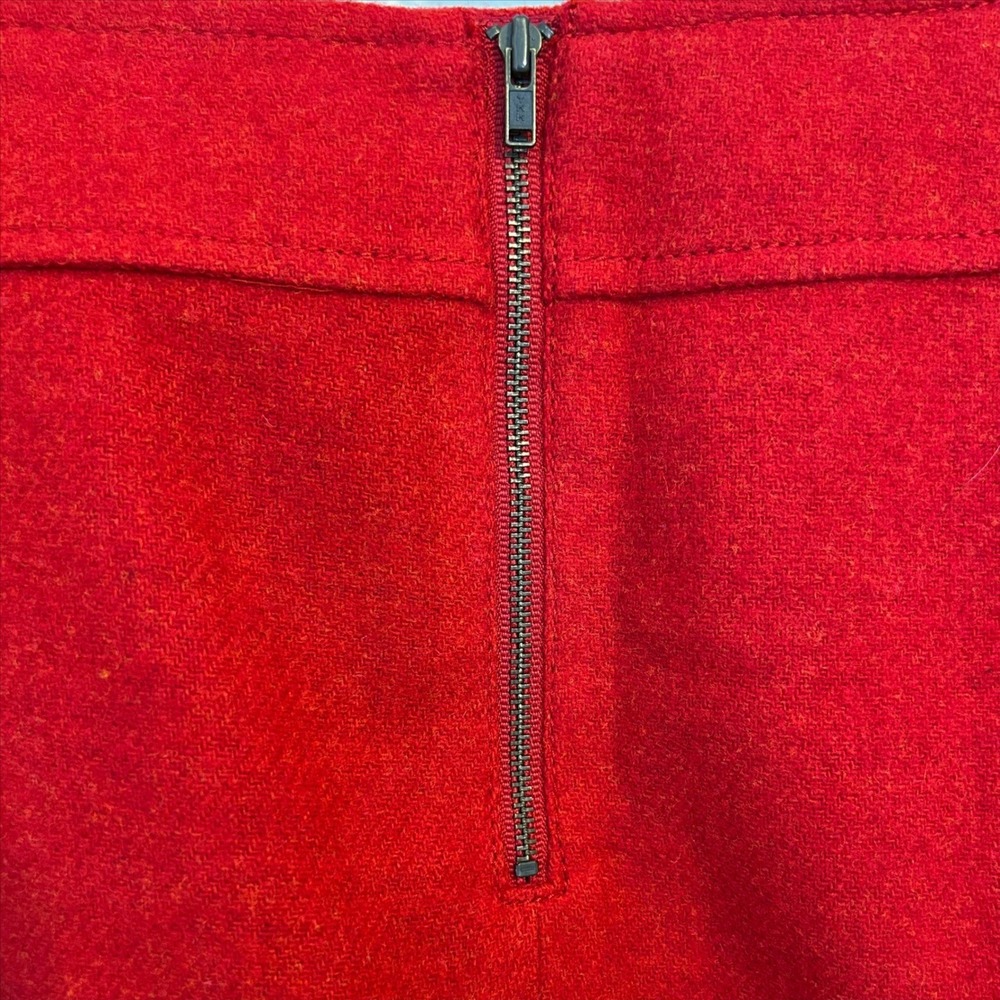 Talbots Wool Blend Mini Skirt 12P Petite Red A-Line Preppy Classic Old Money - Picture 5 of 8